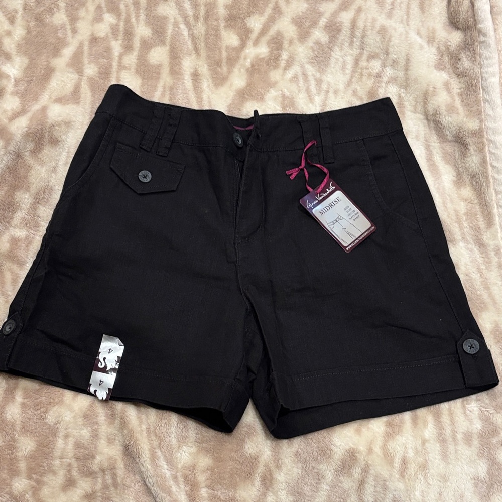 Gloria Vanderbilt Women's Black Cargo Shorts